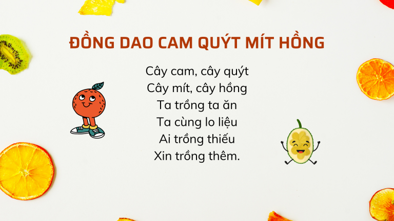 Đồng Dao Cam Quýt Mít Hồng