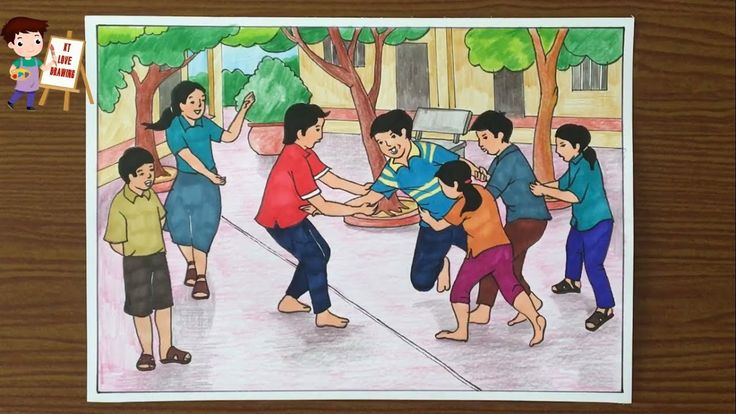 Cách vẽ tranh trò chơi dân gian: Chơi U / Vẽ tranh trò chơi dân gian / How  to draw folk games. | Folk, Trò chơi, Youtube